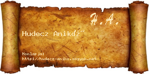 Hudecz Anikó névjegykártya